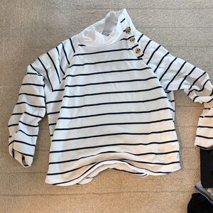 Striped White and Blue Shirt